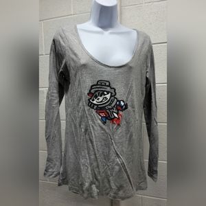 Rocket City Huntsville MiLB Trash Pandas Gray sz L Long Sleeve Tee Shirt
